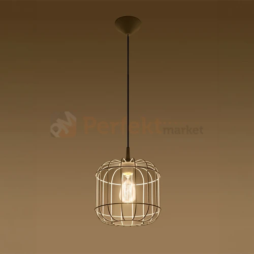 Lampa wisząca druciana nowoczesna Sollux Celta 1xE27 SL.0295 IP20 - biała 02