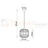 Lampa wisząca druciana nowoczesna Sollux Celta 1xE27 SL.0296 IP20 - czarna 06