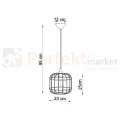 Lampa wisząca druciana nowoczesna Sollux Celta 1xE27 SL.0296 IP20 - czarna 06