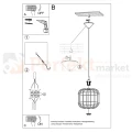 Lampa wisząca druciana nowoczesna Sollux Celta 1xE27 SL.0296 IP20 - czarna 07