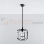 Lampa wisząca druciana nowoczesna Sollux Celta 1xE27 SL.0296 IP20 - czarna 01