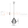 Lampa wisząca druciana loft Sollux Demi 1xE27 SL.0297 IP20 - biała 06