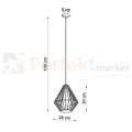 Lampa wisząca druciana loft Sollux Demi 1xE27 SL.0297 IP20 - biała 06