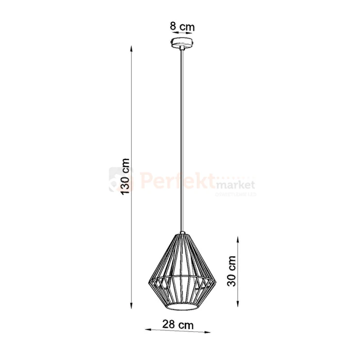 Lampa wisząca druciana loft Sollux Demi 1xE27 SL.0297 IP20 - biała 06