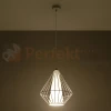 Lampa wisząca druciana loft Sollux Demi 1xE27 SL.0297 IP20 - biała 02