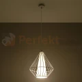 Lampa wisząca druciana loft Sollux Demi 1xE27 SL.0297 IP20 - biała 02