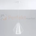Lampa wisząca druciana loft Sollux Demi 1xE27 SL.0297 IP20 - biała 01