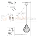 Lampa wisząca druciana loft Sollux Demi 1xE27 SL.0297 IP20 - biała 07