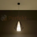 Lampa wisząca druciana loft Sollux Demi 1xE27 SL.0298 IP20 - czarna 02