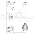 Lampa wisząca druciana loft Sollux Demi 1xE27 SL.0298 IP20 - czarna 07