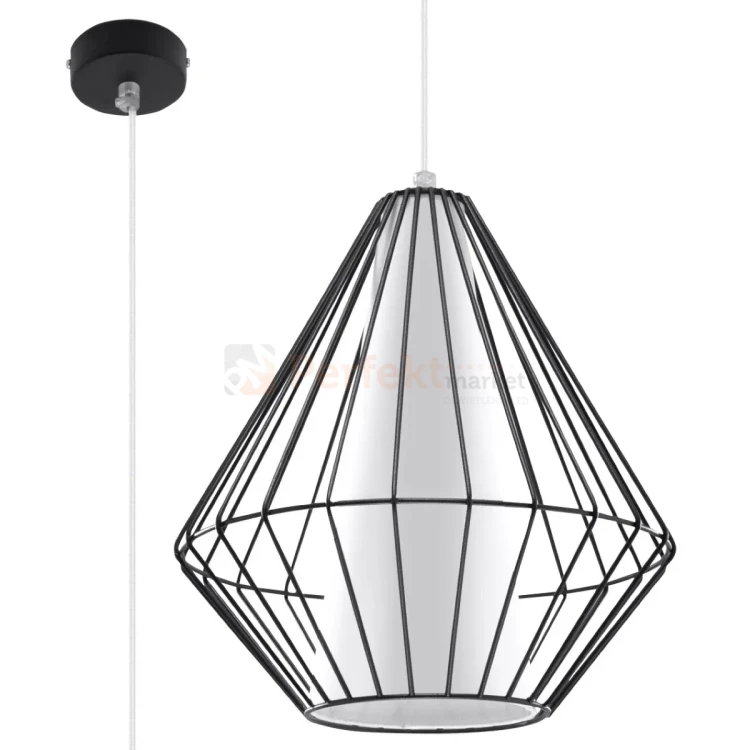 Lampa wisząca druciana loft Sollux Demi 1xE27 SL.0298 IP20 - czarna 06