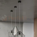 Lampa wisząca druciana loft Sollux Demi 1xE27 SL.0298 IP20 - czarna 04