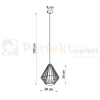 Lampa wisząca druciana loft Sollux Demi 1xE27 SL.0298 IP20 - czarna 08