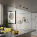 Lampa wisząca druciana loft Sollux Demi 1xE27 SL.0298 IP20 - czarna 05