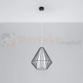 Lampa wisząca druciana loft Sollux Demi 1xE27 SL.0298 IP20 - czarna 01
