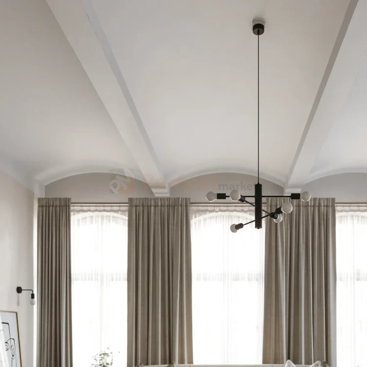 Żyrandol industrialny Sollux Duomo 6 6xE27 SL.0305 IP20 - czarny 03