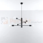 Żyrandol industrialny Sollux Duomo 6 6xE27 SL.0305 IP20 - czarny 01