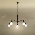 Żyrandol industrialny Sollux Duomo 5 5xE27 SL.0304 IP20 - czarny 02