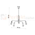 Żyrandol industrialny Sollux Duomo 5 5xE27 SL.0304 IP20 - czarny 07