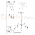 Żyrandol industrialny Sollux Duomo 5 5xE27 SL.0304 IP20 - czarny 08