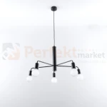 Żyrandol industrialny Sollux Duomo 5 5xE27 SL.0304 IP20 - czarny 01