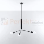 Żyrandol industrialny Sollux Duomo 3D 3xE27 SL.0303 IP20 - czarny 01