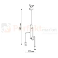 Żyrandol industrialny Sollux Duomo 3M 3xE27 SL.0302 IP20 - czarny 07