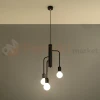Żyrandol industrialny Sollux Duomo 3M 3xE27 SL.0302 IP20 - czarny 02
