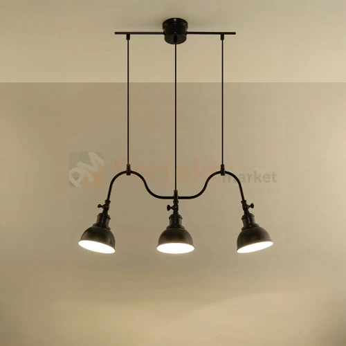 Żyrandol industrialny loft Sollux Mare 3 3xE27 SL.0309 IP20 - czarny 02
