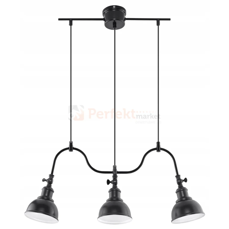 Żyrandol industrialny loft Sollux Mare 3 3xE27 SL.0309 IP20 - czarny 03