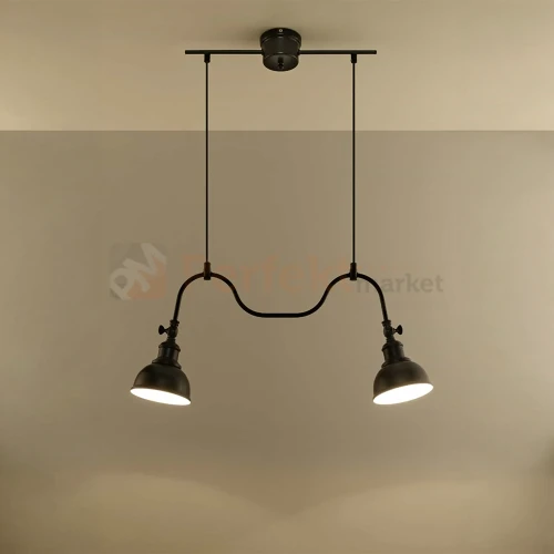 Żyrandol industrialny loft Sollux Mare 2 2xE27 SL.0308 IP20 - czarny 03