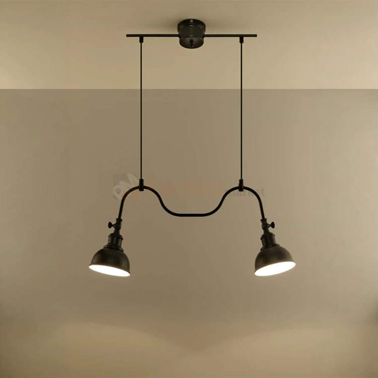 Żyrandol industrialny loft Sollux Mare 2 2xE27 SL.0308 IP20 - czarny 03