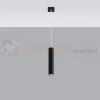 Lampa wisząca designerska tuba Sollux Lagos 1 1xGU10 SL.0327 IP20 - czarna 01