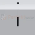 Lampa wisząca designerska tuba Sollux Lagos 1 1xGU10 SL.0327 IP20 - czarna 01