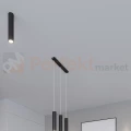 Lampa wisząca designerska tuba Sollux Lagos 1 1xGU10 SL.0327 IP20 - czarna 04