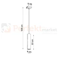 Lampa wisząca designerska tuba Sollux Lagos 1 1xGU10 SL.0327 IP20 - czarna 08
