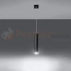 Lampa wisząca designerska tuba Sollux Lagos 1 1xGU10 SL.0327 IP20 - czarna 02
