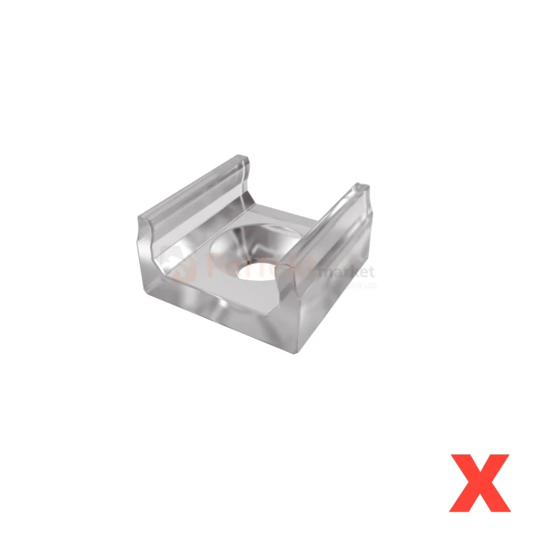 uchwyt montazowy do profilu LED mini X transparenty ABS perfektmarket.webp