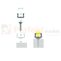uchwyt montazowy do profilu LED mini X 4 kolory metalowy montaż perfektmarket.webp