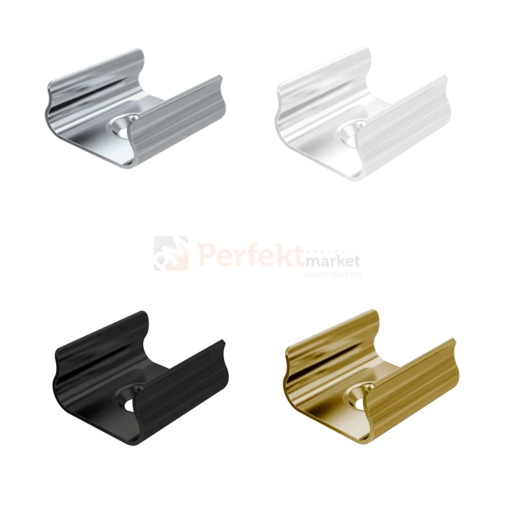 uchwyt montazowy do profilu LED mini X 4 kolory metalowy perfektmarket.webp