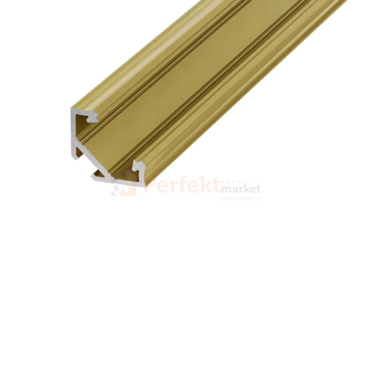 profil aluminiowy kątowy narożny do taśm led typ złoty lakierowany perfektmarket.webp