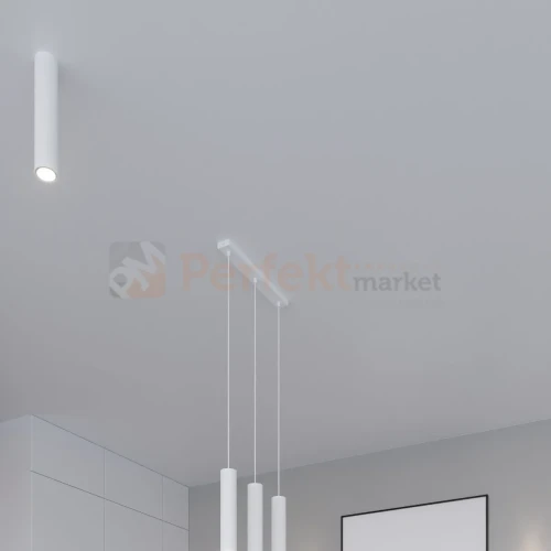 Lampa wisząca designerska tuba Sollux Lagos 1 1xGU10 SL.0323 IP20 - biała 02