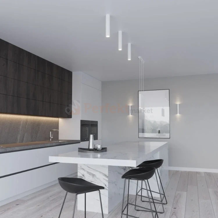 Lampa wisząca designerska tuba Sollux Lagos 1 1xGU10 SL.0323 IP20 - biała 05