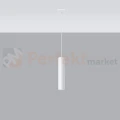 Lampa wisząca designerska tuba Sollux Lagos 1 1xGU10 SL.0323 IP20 - biała 01