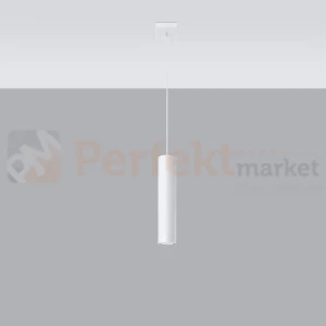 Lampa wisząca designerska tuba Sollux Lagos 1 1xGU10 SL.0323 IP20 - biała