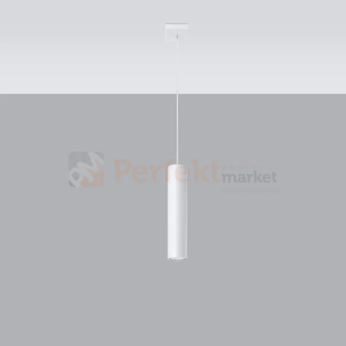Lampa wisząca designerska tuba Sollux Lagos 1 1xGU10 SL.0323 IP20 - biała 01