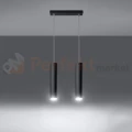 Lampa wisząca designerska tuba Sollux Lagos 2 2xGU10 SL.0328 IP20 - czarna 02