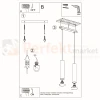 Lampa wisząca designerska tuba Sollux Lagos 2 2xGU10 SL.0328 IP20 - czarna  08
