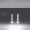 Lampa wisząca designerska tuba Sollux Lagos 2 2xGU10 SL.0324 IP20 - biała 02
