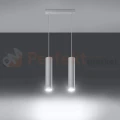 Lampa wisząca designerska tuba Sollux Lagos 2 2xGU10 SL.0324 IP20 - biała 02